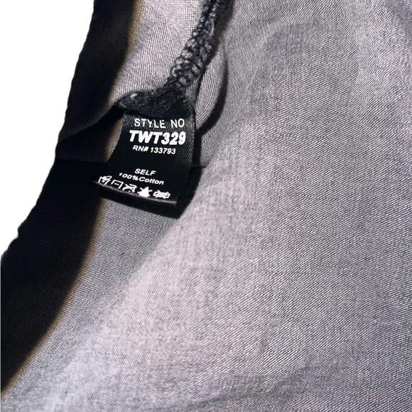 {EUC POL by Anthropologie Oversized Distressed Black Button Down Shacket Small} - Picture 7 of 9